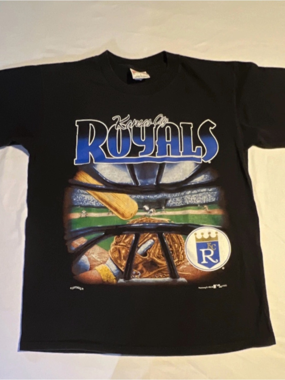 Kansas City Royals Black Graphic Short-Sleeve Tee 1995